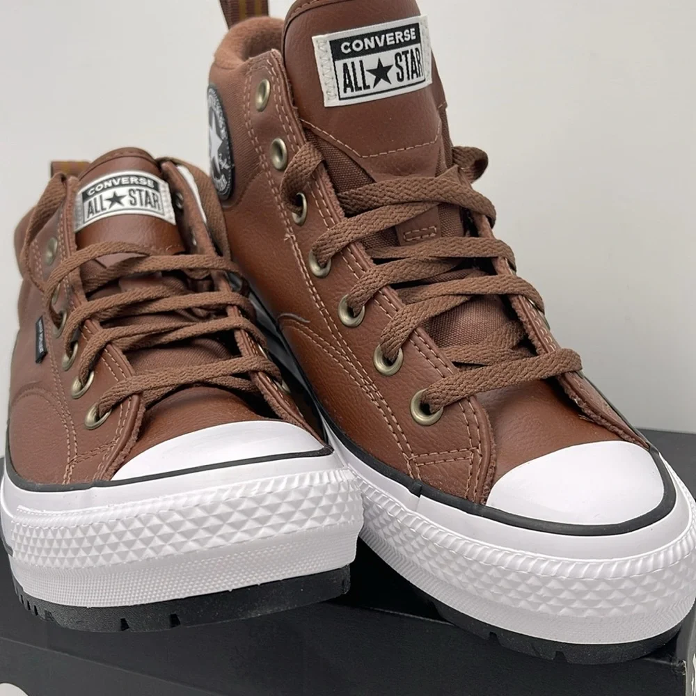 Converse Men’s CTAS MALDEN STREET BOOT MID BEAR NAP/TOADSTOOL TAN/WHITE A08561C - Picture 6 of 16